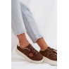 Moteriški Platformos Sneakers su Dekoratyviniais Pomponais Šokoladiniai Corinna | Kedai | jai24.lt
