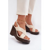 Moteriški Eko Odos Basutės Su Platforma Šokoladinės Janivra | Sandalai moterims | jai24.lt