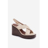 Moteriški Eko Odos Basutės Su Platforma Šokoladinės Janivra | Sandalai moterims | jai24.lt
