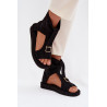 Moteriški Basutės Su Viršutine Dalimi Juodos Coralya | Sandalai moterims | jai24.lt