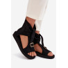 Moteriški Basutės Su Viršutine Dalimi Juodos Coralya | Sandalai moterims | jai24.lt