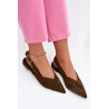 Olivinės Ekologiškos Velveto Balerinos Su Aukso Segtuku Palerra | Balerinos bateliai | jai24.lt