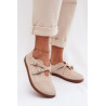 Odos zomšos moteriški mokasinai Zazoo N1271 Šviesiai smėlio | Pavasariniai batai | jai24.lt