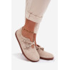 Odos zomšos moteriški mokasinai Zazoo N1271 Šviesiai smėlio | Pavasariniai batai | jai24.lt