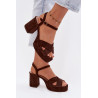 Moteriški Aukštakulniai Šokolado Janelia | Sandalai moterims | jai24.lt