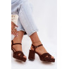 Moteriški Aukštakulniai Šokolado Janelia | Sandalai moterims | jai24.lt