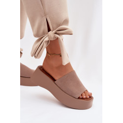 Moteriški platforminiai sandalai Tamsiai smėlio Liorisse 202286