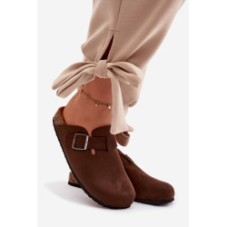 Moteriškos Chodaki Šlepetės Su Sagtimi Šokoladinės Delirisse 202292