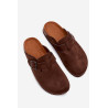 Moteriškos Chodaki Šlepetės Su Sagtimi Šokoladinės Delirisse | Šlepetės | jai24.lt