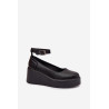 Moteriški platforminiai batai su dirželiu Juodi Belvissa | Pavasariniai batai | jai24.lt
