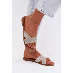 Moteriškos plokščios sidabrinės su krištolais Zinnia 202337