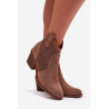 Moteriški atviros kulkšnies batai su aukštu kulnu S.Barski HY61-8013 Rudi | Auliniai batai moterims | jai24.lt