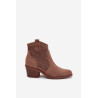 Moteriški atviros kulkšnies batai su aukštu kulnu S.Barski HY61-8013 Rudi | Auliniai batai moterims | jai24.lt
