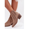 Moteriški atviros kulkšnies batai su aukštu kulnu S.Barski HY61-8013 Rudi | Auliniai batai moterims | jai24.lt
