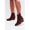 Moteriški atviros kulkšnies batai su aukštu kulnu S.Barski HY61-8013 Rudi | Auliniai batai moterims | jai24.lt