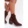 Moteriški atviros kulkšnies batai su aukštu kulnu S.Barski HY61-8013 Rudi | Auliniai batai moterims | jai24.lt