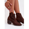 Moteriški atviros kulkšnies batai su aukštu kulnu S.Barski HY61-8013 Rudi | Auliniai batai moterims | jai24.lt