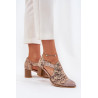 Moteriški Odiniai Perforuoti Batai Maciejka 04962-43 Bežiniai-Auksiniai | 