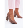 Velveto moteriški batai su papuoštu kulnu Sergio Leone PB216 Šviesiai rudi | 